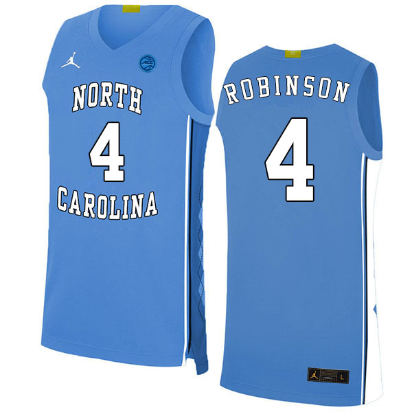 2020 Men #4 Brandon Robinson North Carolina Tar Heels College Basketball Jerseys Sale-Blue - Click Image to Close